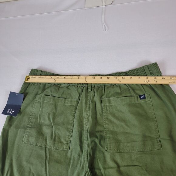 NWT GAP Women's Twill Jogger Pants Size XL Mid Rise Elastic Back Olive Green - Picture 5 of 10